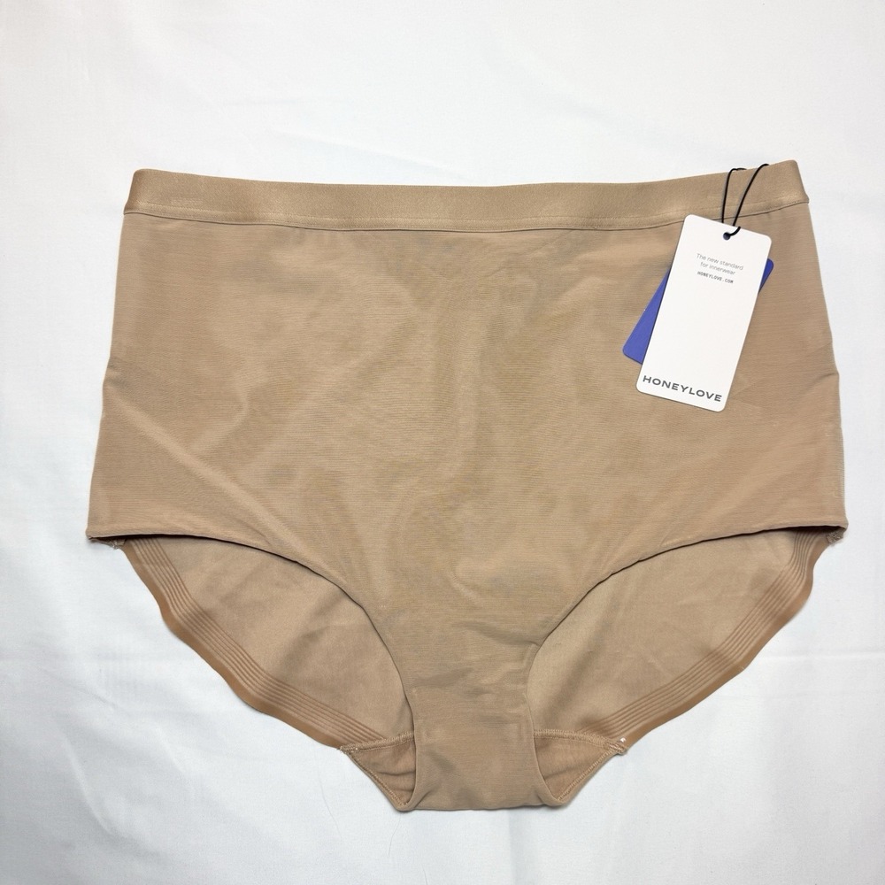 Honeylove Mid-Waist Brief XL SuperPower Smoothing & Shaping Sand Beige